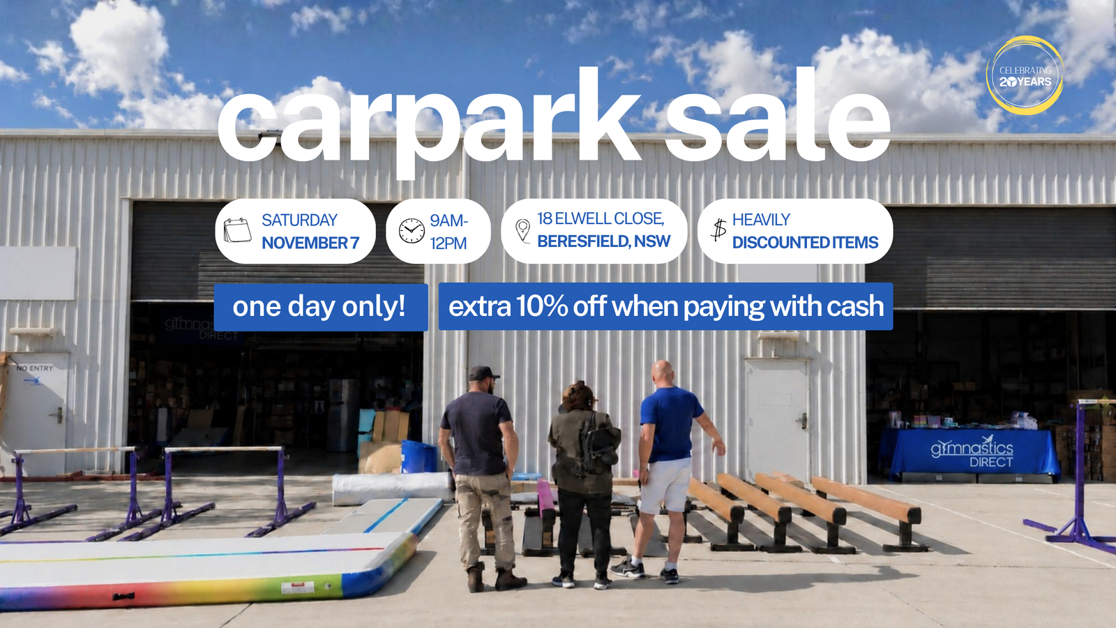 Gymnastics Direct's 2026 Carpark Sale