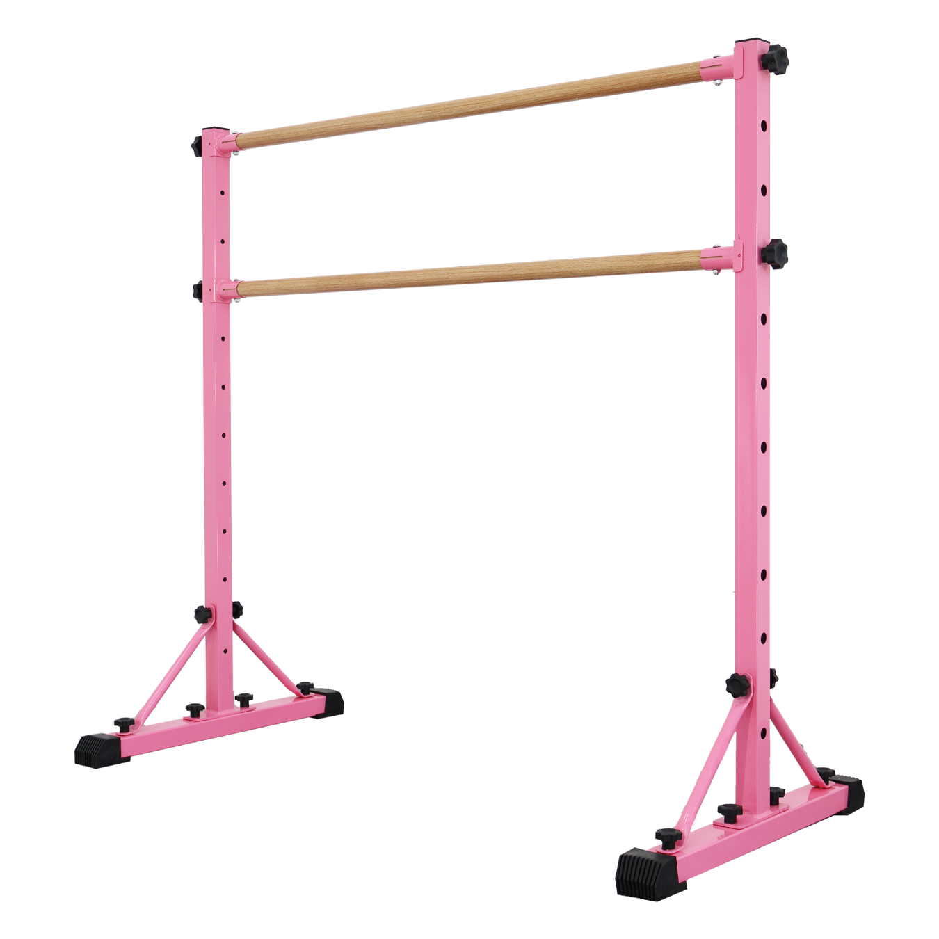 Portable Ballet Barre with Dual Height Crossbars