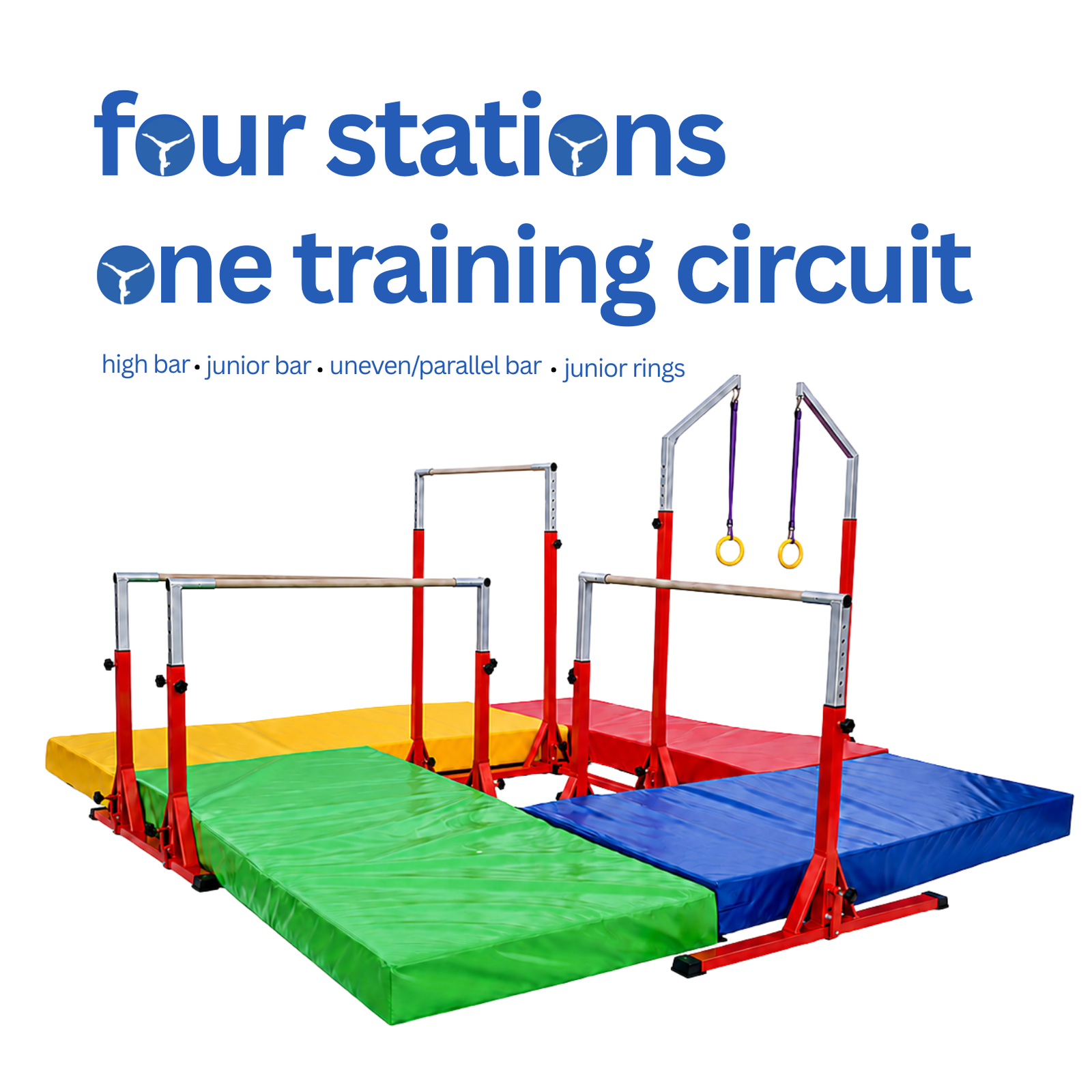 4-in-1 Multi-Station Gymnastics Training Unit