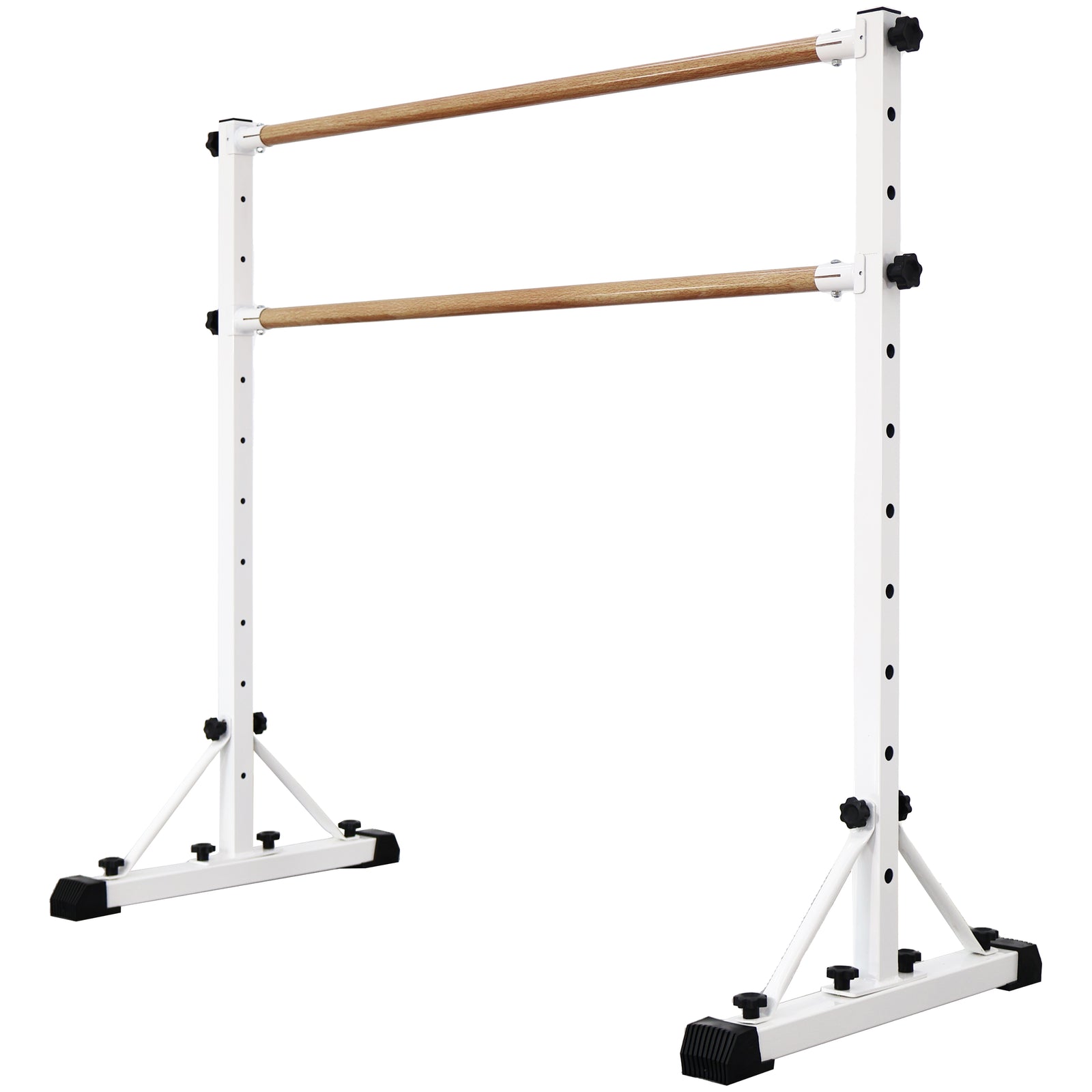 Portable Ballet Barre with Dual Height Crossbars