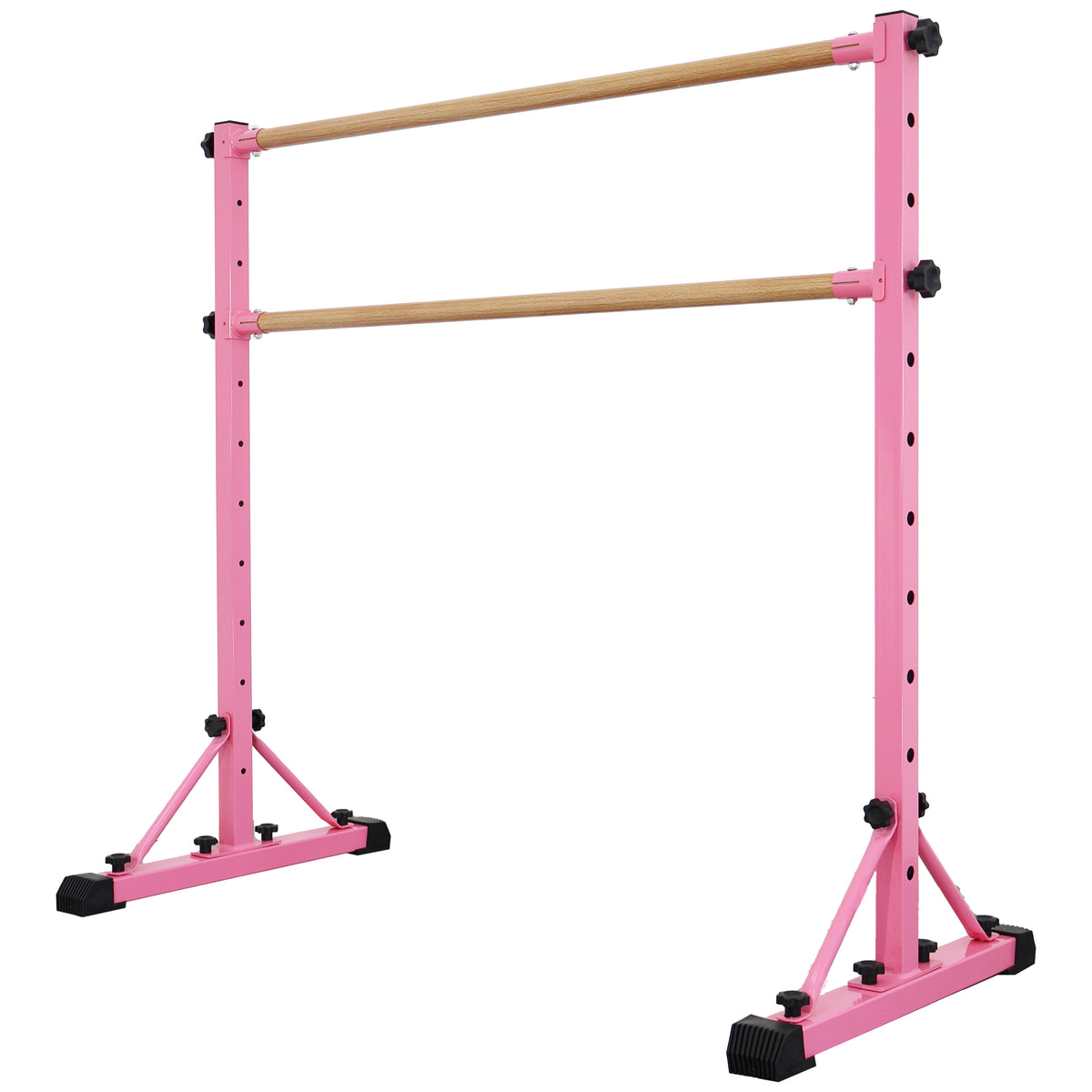 Portable Ballet Barre with Dual Height Crossbars