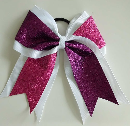 Glitter Ribbon Cheer Bow