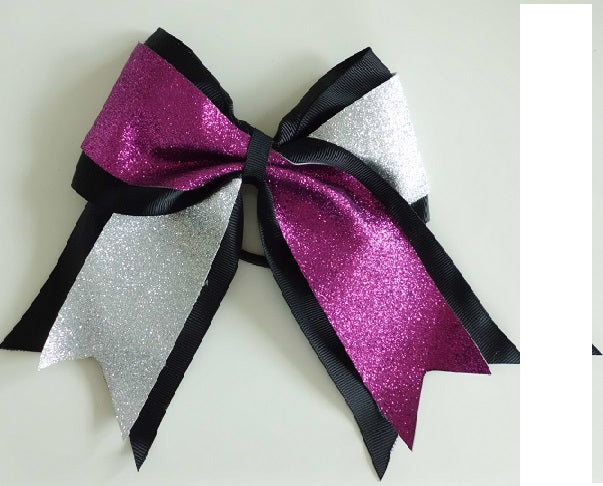 Glitter Ribbon Cheer Bow